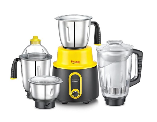 Prestige Delight Plus 750 W Mixer Grinder (With 3 SS Jars and 1 Juicer Jar)