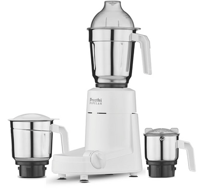Preethi Popular MG 142 750-Watt Mixer Grinder with 3 Jars (White)