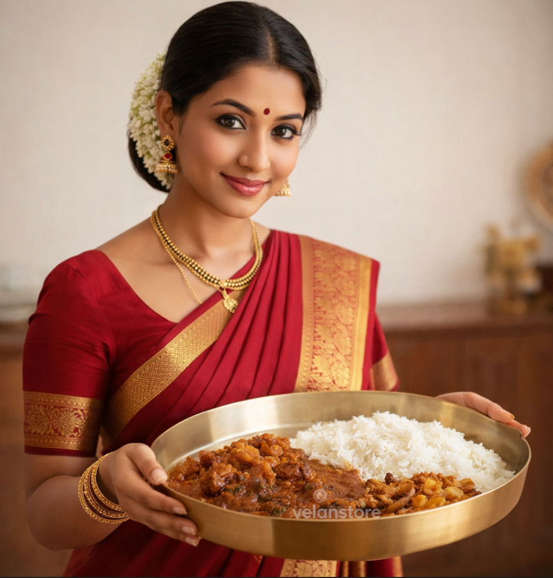 Kansa Bhojan Thali Plate – Healthy Dinner Plate-2