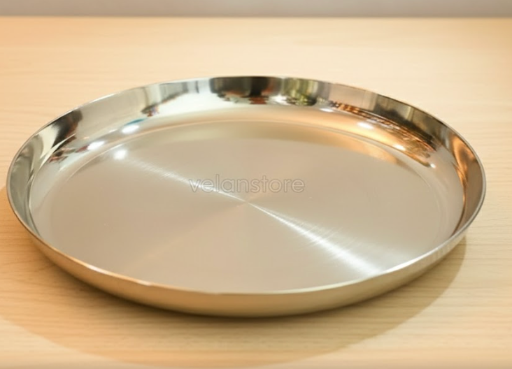 कांसा बेबी डिश 8 इंच – आयुर्वेदिक कांस्य नाश्ता प्लेट, भोजन और स्नैक्स के लिए