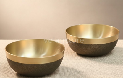 कंसा बाउल्स का 2 का सेट