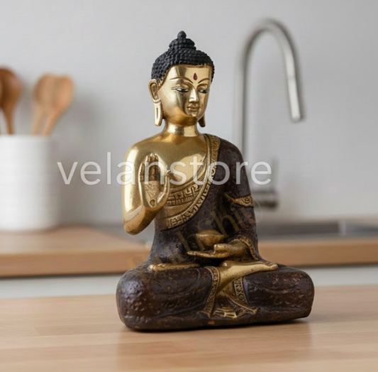 Enlightened Buddha Idol: Embrace Inner Peace - 7 Inches