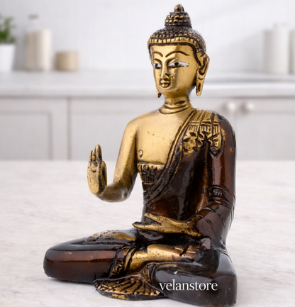 Enlightened Buddha Idol: Embrace Inner Peace - 7 Inches