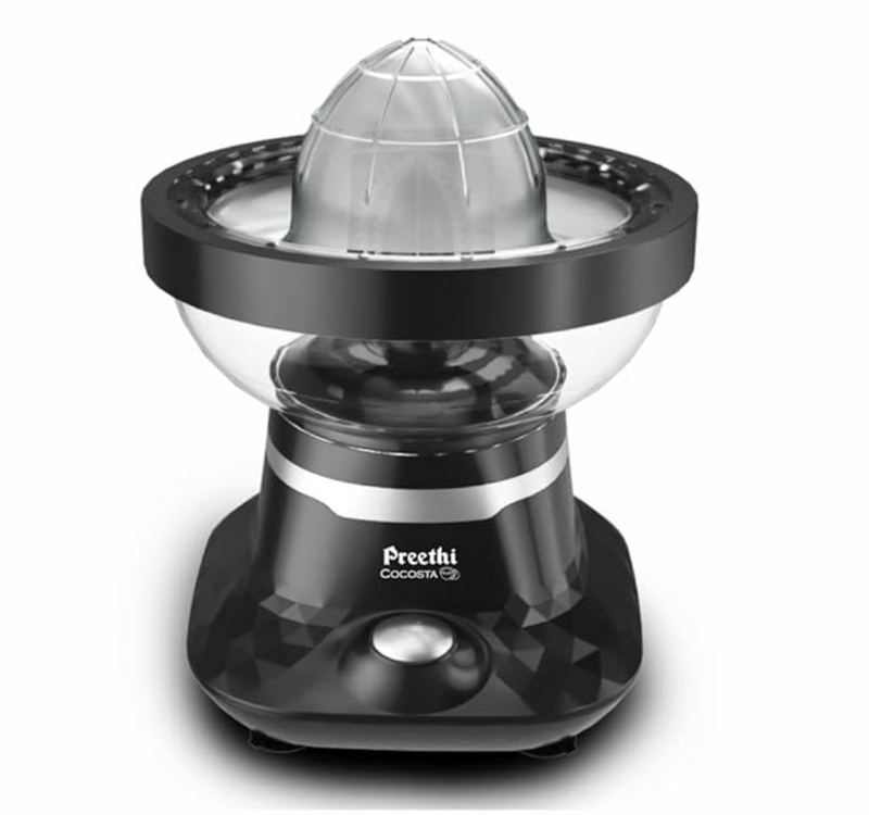 Preethi Cocosta KP001 Coconut Scraper & Citrus Juicer, 100% Safe Dual Protection Scraper with Safety Switch & Silicon Cap, Spillage Free Collection bowl, 100 Watt, 2yr Guarantee, Lifelong Free Service-1