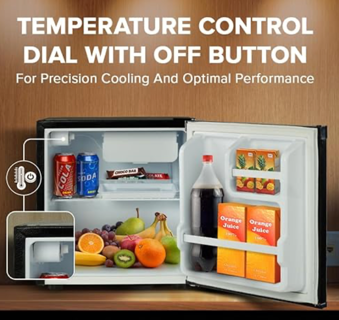 Blue Star Bluestar 45 Ltr, 2 Star, Mini Refrigerator with Freezer, Direct Cool,Black