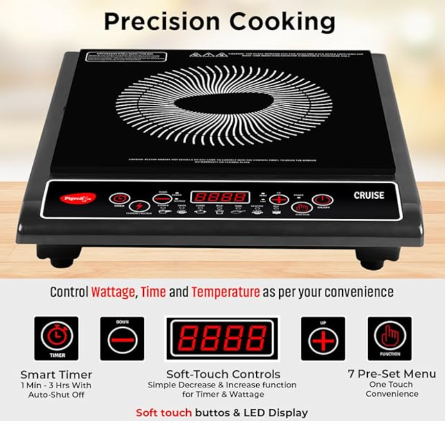 Pigeon 1800 Watt Induction Cooktop-4