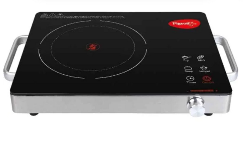 Pigeon Radiant 2200W Aluminum Black Infrared Induction Cooktop-3