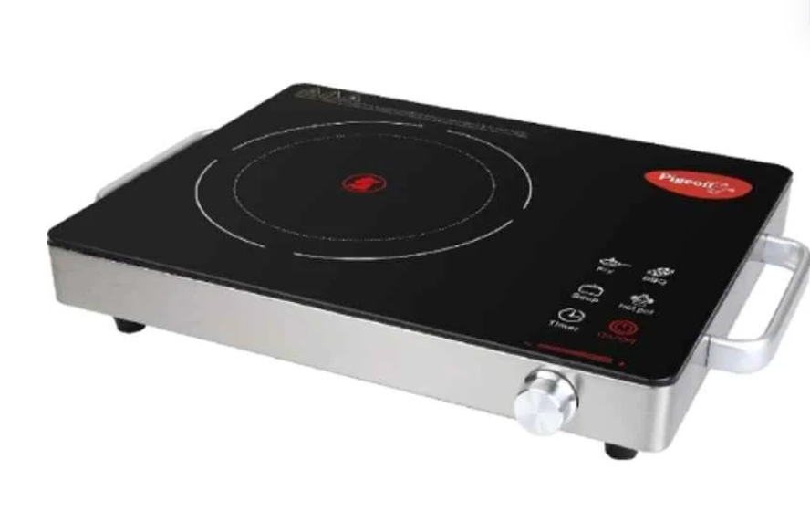 Pigeon Radiant 2200W Aluminum Black Infrared Induction Cooktop
