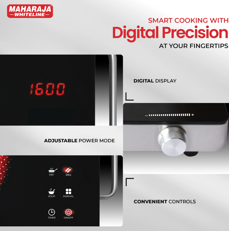 MAHARAJA WHITELINE 2200 W Infrared Cooktop Touch Panel-4