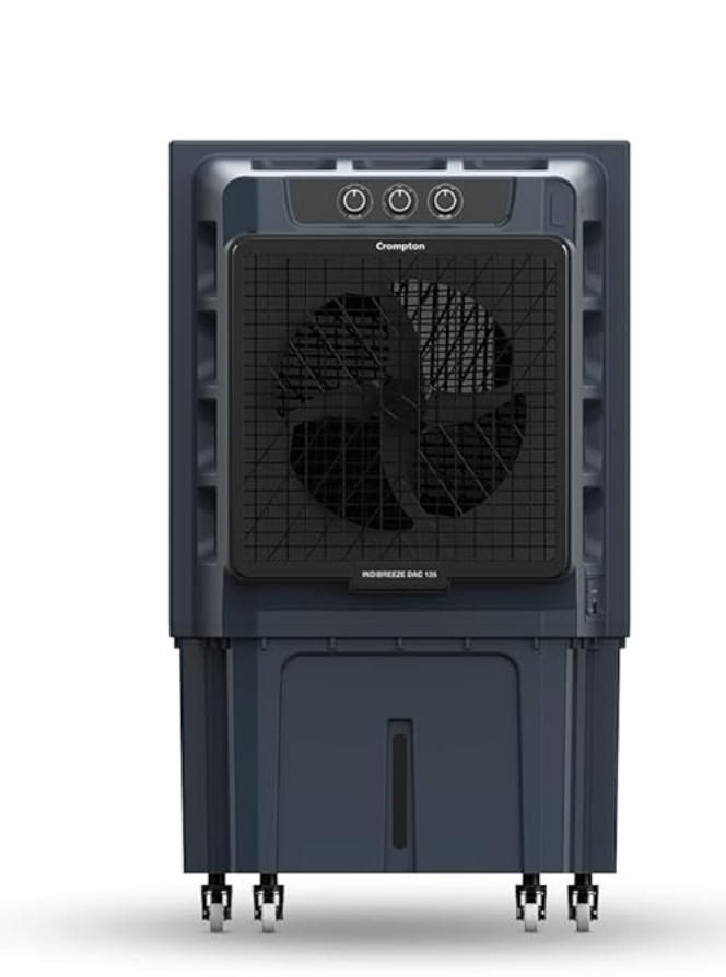 Crompton Indibreeze 135 L Industrial Desert Cooler| Honeycomb pad| Auto fill| Water level indicator| 4 way Air deflection| Cooling mode & Auto Swing |Everlast Pump-1