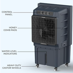 Crompton Indibreeze 135 L Industrial Desert Cooler| Honeycomb pad| Auto fill| Water level indicator| 4 way Air deflection| Cooling mode & Auto Swing |Everlast Pump-2
