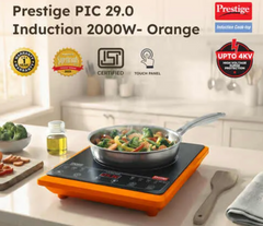 Prestige PIC 29.0 Induction Cooktop 2000 W with Pre-set Indian Menu Options (Orange)-2