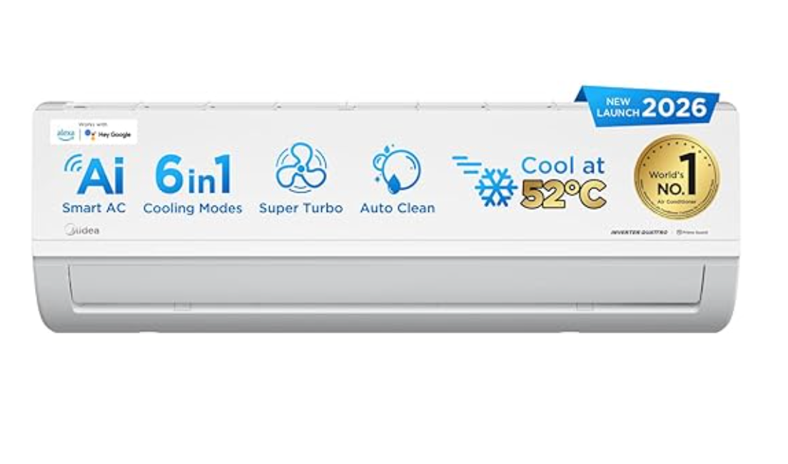 Midea Santis Ace DLX 2 Ton 3 Star Inverter Split AC (2026 Model, Copper Condenser, R32)