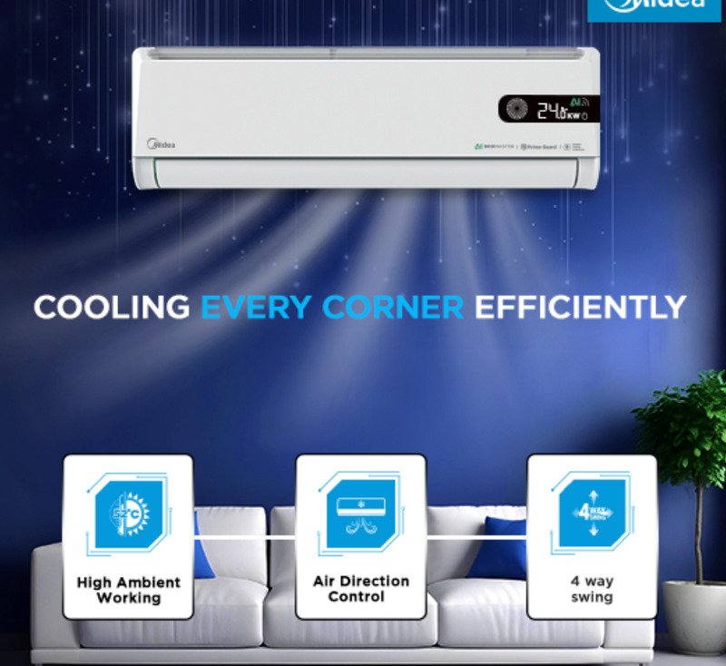 Midea Santis NXG RYL V Pro 1.5 Ton 5 Star Wi-Fi Inverter Split AC (2026 Model, Copper Condenser, R32)-6