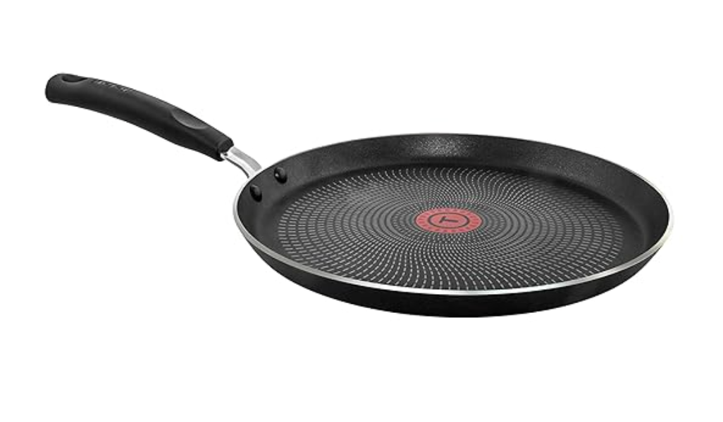 Tefal Delicia 26 cm Flat Tawa | Titanium Non-Stick Coating | Fast & Optimum Heat Distribution | Thermo Signal Technology | 100% PFOA Safe | Metal Spatula Friendly-1