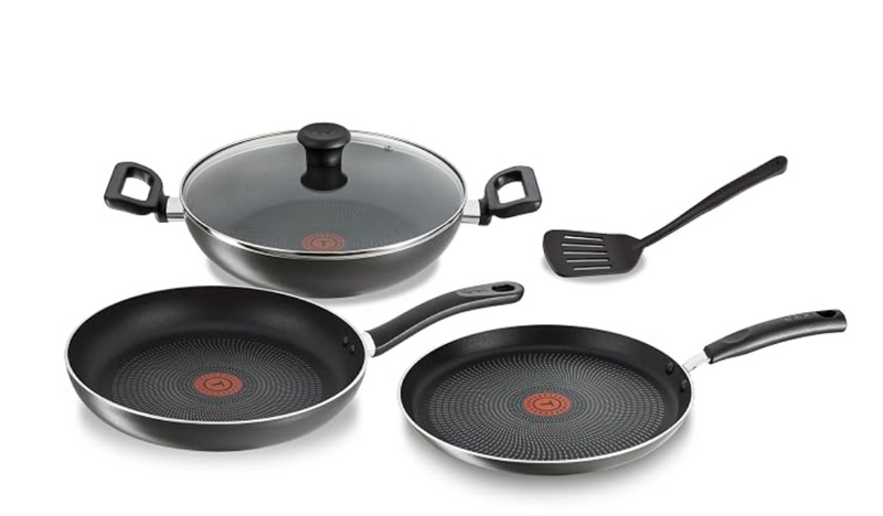 Tefal Delicia Cookware Set | Titanium Non-Stick Coating | Fast & Optimum Heat Distribution | Thermo Signal Technology | 100% PFOA Safe | Metal Spatula Friendly-1