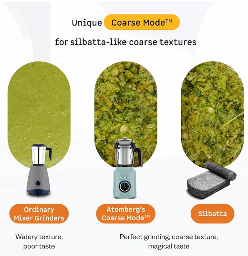 Atomberg Zenova Flex Blender Mixer Grinder For Kitchen | Intelligent BLDC Motor | Grinds Like 1000W | Coarse Mode Silbatta Texture | 5 Jars With Chopper, Blend & Carry Jars | Hands-Free (Misty Teal)-2