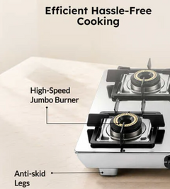 Prestige Stellora Stainless Steel L.P. Gas Stove (With Stainless Steel Body and 4 Unit Brass Burners)-3