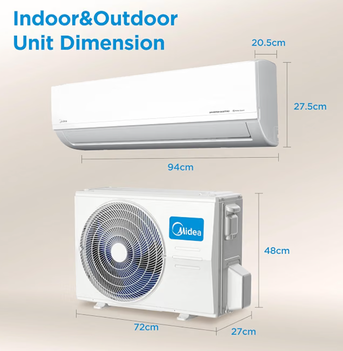 Midea 1.36 Ton 3 Star Inverter Split AC, Wi-Fi & 6-in-1,2026 Model-2