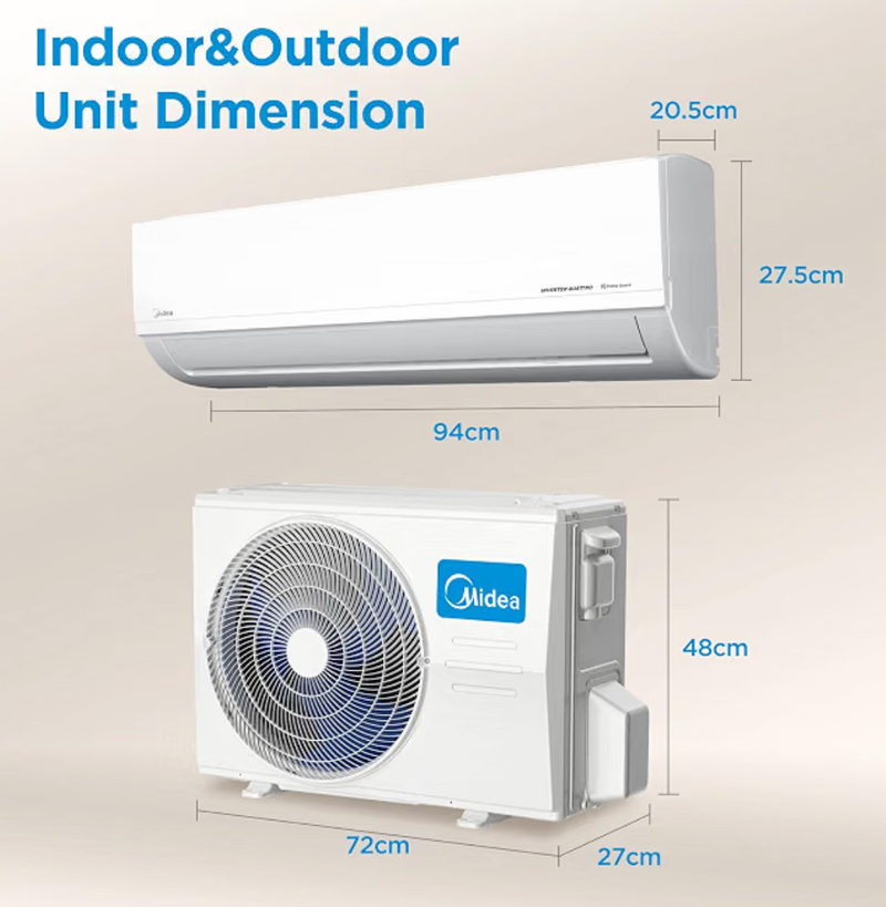 Midea 1.36 Ton 3 Star Inverter Split AC, Wi-Fi & 6-in-1,2026 Model-2