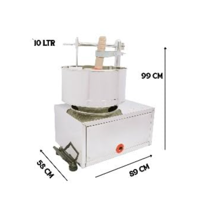 KRN Lakshmi 10 Litre Commercial Wet Grinder | 1 HP Three Phase Motor | 240W | Heavy Duty Batter Grinder Machine | Semi Automatic | for Idli, Dosa, Vada, Khiru & Commercial Kitchen Use-4