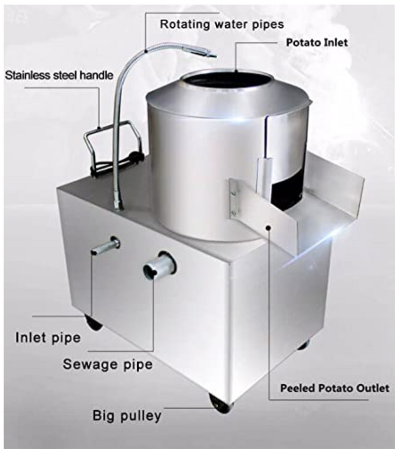 KRN Commercial Potato PEALER Machine for Pealing of Potato Skin-2