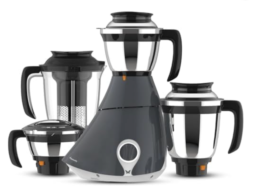 Butterfly Matchless Mixer Grinder, 750W, 4 Jars (Grey/ White)-1