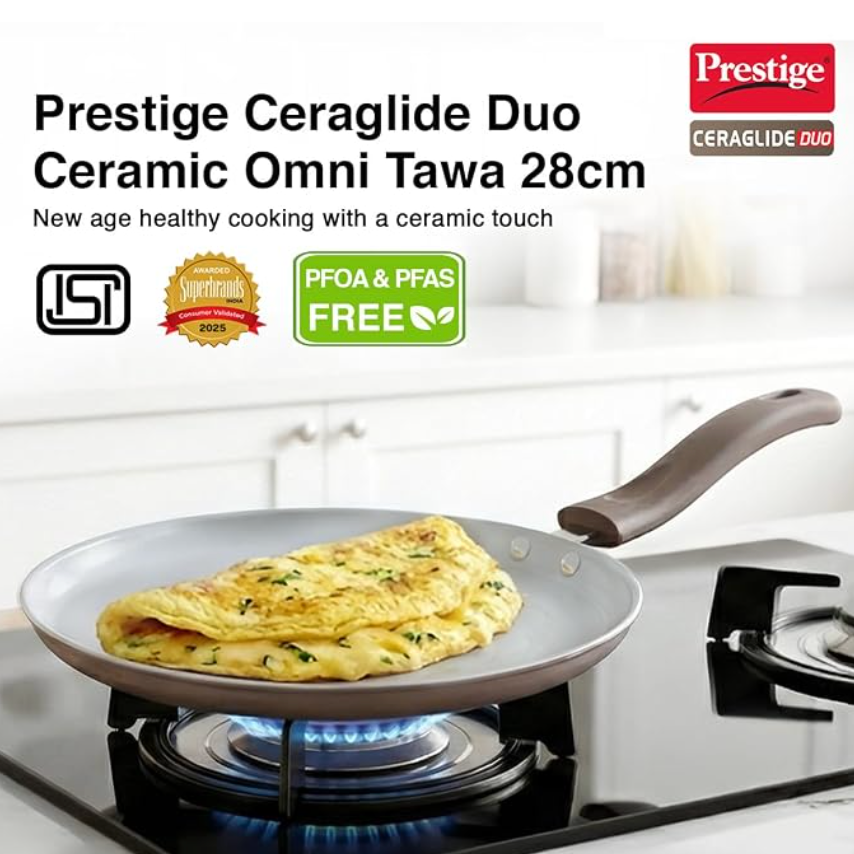 Prestige Ceraglide Duo Ceramic Coating Non-Stick Aluminium Omni Tawa-2