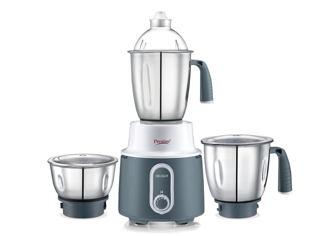 Prestige Delight 110 Mixer Grinder 550W (3 Stainless Steel Jars) with Self-Service Kit