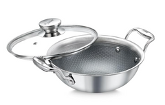 Prestige TRIPLY HexaMagic Kadai 28cm 4.0L| Durable Honeycomb Non-Stick Structure | Low Oil Consumption | Metal Spoon Friendly | Gas & Induction Compatible | 15Y Product & 3Y Coating Warranty| ISI-1