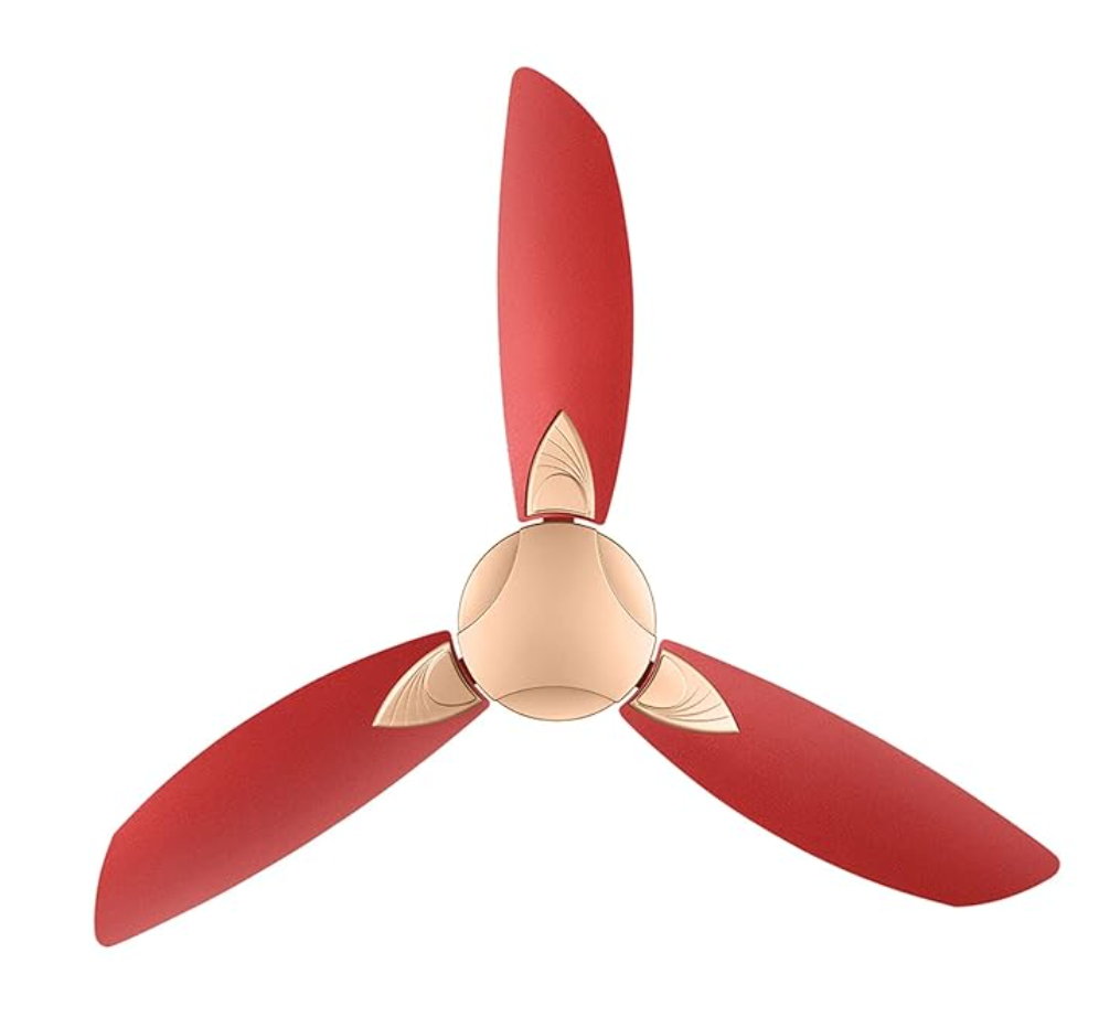 Usha Bloom Primrose 1250mm Dust, Oil & Moisture Resistant Ceiling Fan (Sparkle Golden & Cherry)