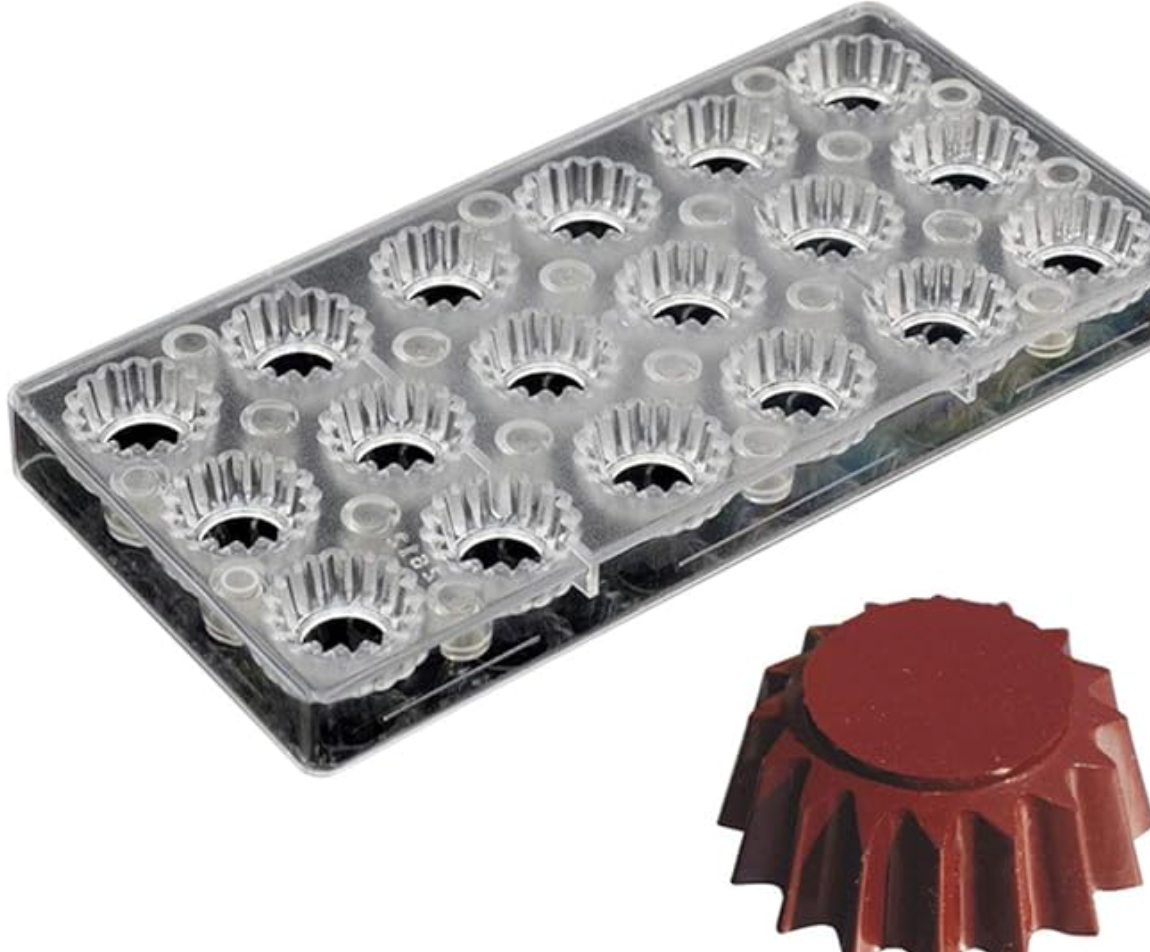 Chocolate Transfer Sheet Mold Polycarbonate Chocolate Mold DIY Handmade Chocolate Magnetic Chocolate Mold Candy Mould Flower