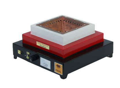 Steel 8" Diagonal, Multicolour, Eco Friendly Pollution Free Smokeless Havan Kund Electric Homa Kundam