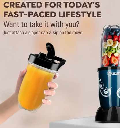 प्रेस्टीज डिज़ाइनर 350 वाट मिक्सर ग्राइंडर (न्यूट्रि-मिक्स | 2 जार | टील) 