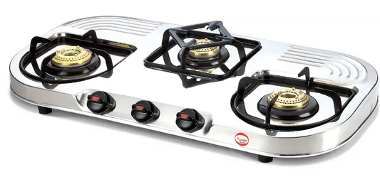 Prestige Royale DGS-03L Stainless Steel Manual Gas Stove (3 Burners)