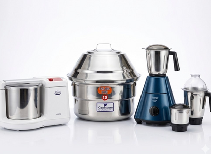 Complete Idli Making Combo - Wet Grinder, Idli Pot & Mixer Bundle