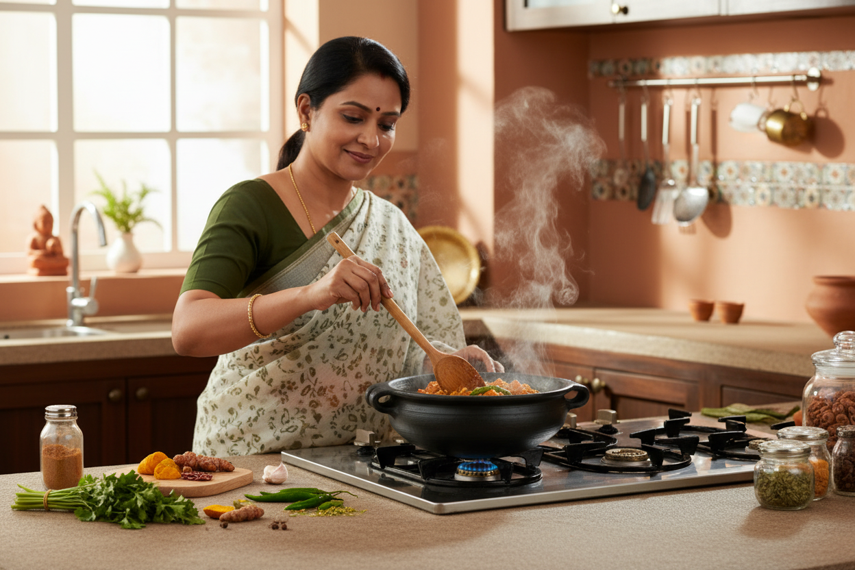 Blackened Clay Uruli with lid (LARGE)