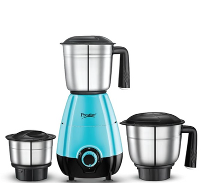 Prestige 500 Watts DIVA Mixer Grinder with 3 stainless Steel Jars|3 super efficient blades|2 years warranty|(Blue & Black)