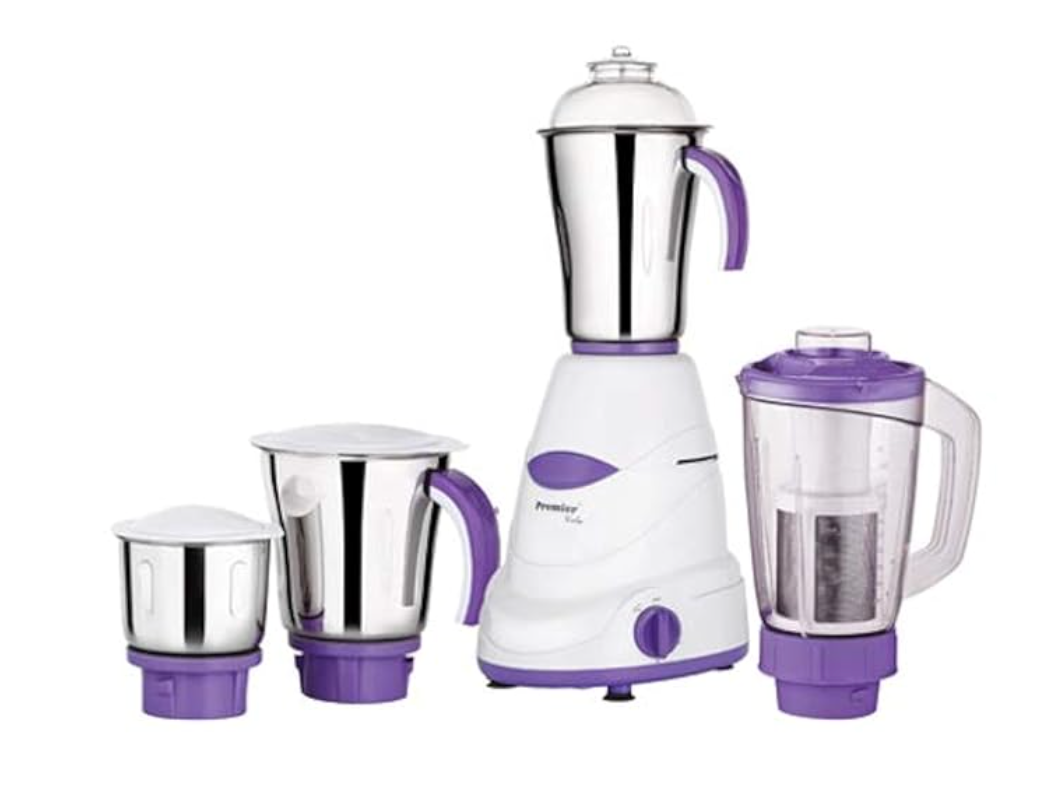 प्रीमियर वियोला प्लस मिक्सर ग्राइंडर जूसर जार और 3 स्टेनलेस स्टील जार के साथ 230V 750W कोड - 021085 