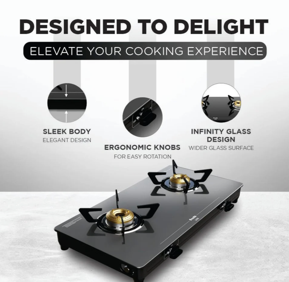 Preethi Luxe Glass Manual Gas Stove-4