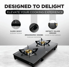 Preethi Luxe Glass Manual Gas Stove-4