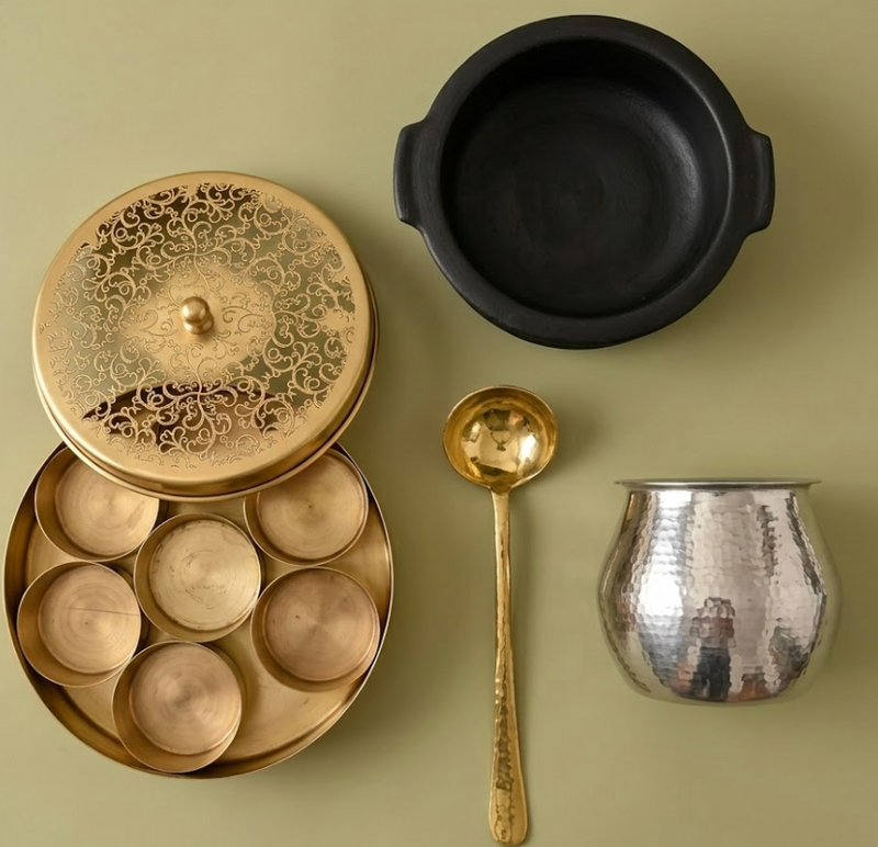 Traditional Rasam Making Combo Set with EEYA PATHIRAM-1