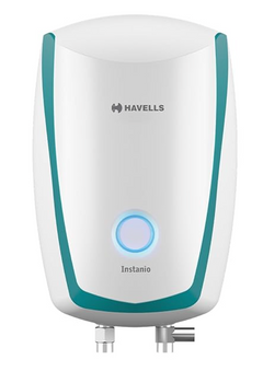 Havells Instanio 3L Instant Water Heater(Geyser)| Temp. Sensing LED Indicator| Rust & Shock Proof Body| ISI Marked|Warranty: 5 year on Inner Tank| High Rise Compatible (White Blue)-1