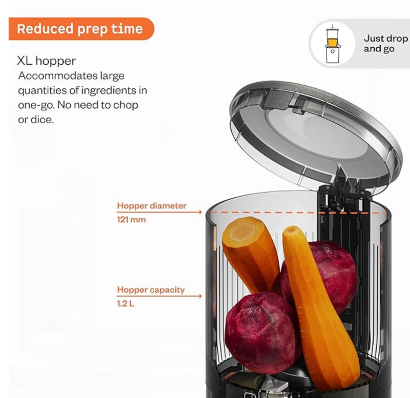 Atomberg Althea Cold Press Juicer | High Nutrition | Easy Assembly & Cleaning | Intelligent Auto Reverse | Advanced Safety Features | Ideal for Fruit, Veggie Juices & Nut Milks-4