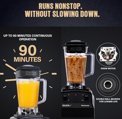 Sujata BLENDMATIC 1000W Commercial Juicer Mixer Grinder | 1750 ml BPA Free Unbreakable Jar | Overload Protection | Commercial Heavy Duty Blender, Powerfull & High Speed Motor | Black-5