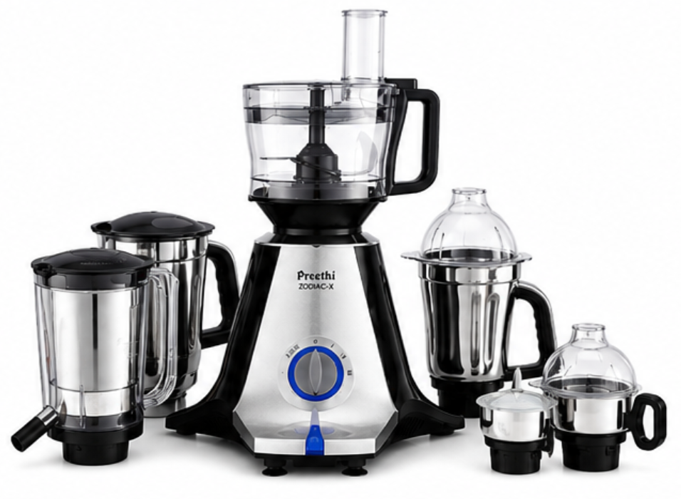 Preethi Zodiac‑X 750W Mixer Grinder Cum Food Processor – 10th Anniversary Edition with Bonus Xtra Spice Jar-1