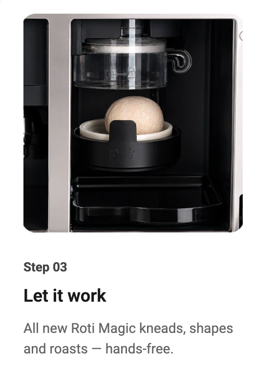 Wonderchef Roti Magic 2.0 Fully Automatic Roti Maker for Perfect Homemade Rotis| Make Hot Rotis From Dry Atta & Water| Kneads Atta & Rolls Perfect Rotis| Hygienic, Effortless & Time-Saving-5