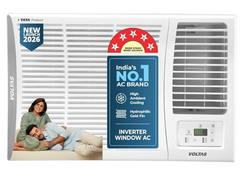 Voltas 1.5 ton 5 Star Inverter Window AC (Copper, 2-in-1 Cooling Modes, Anti-Dust Filter, 2-Way Swing, Memory Restart, Sleep Mode (185INV ELITE, White)-1