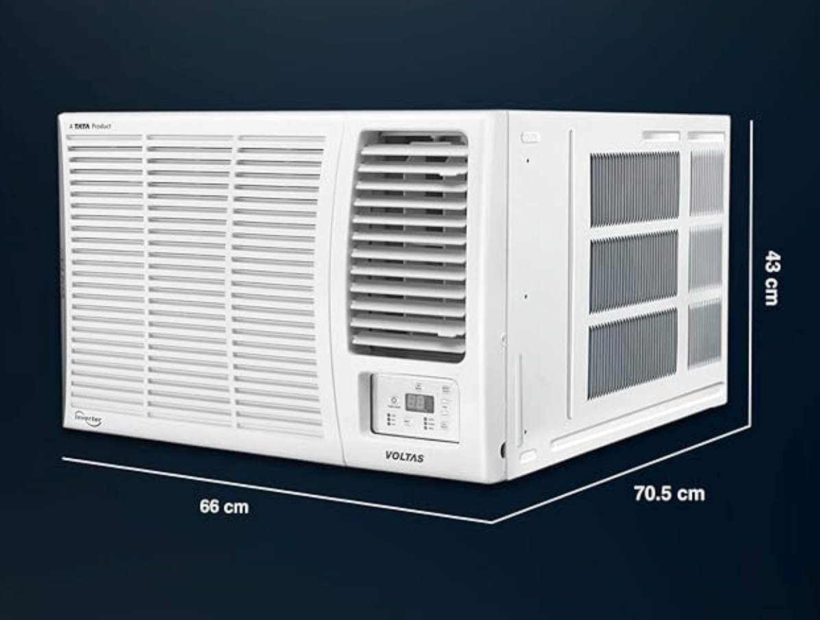 Voltas 1.5 ton 5 Star Inverter Window AC (Copper, 2-in-1 Cooling Modes, Anti-Dust Filter, 2-Way Swing, Memory Restart, Sleep Mode (185INV ELITE, White)-3