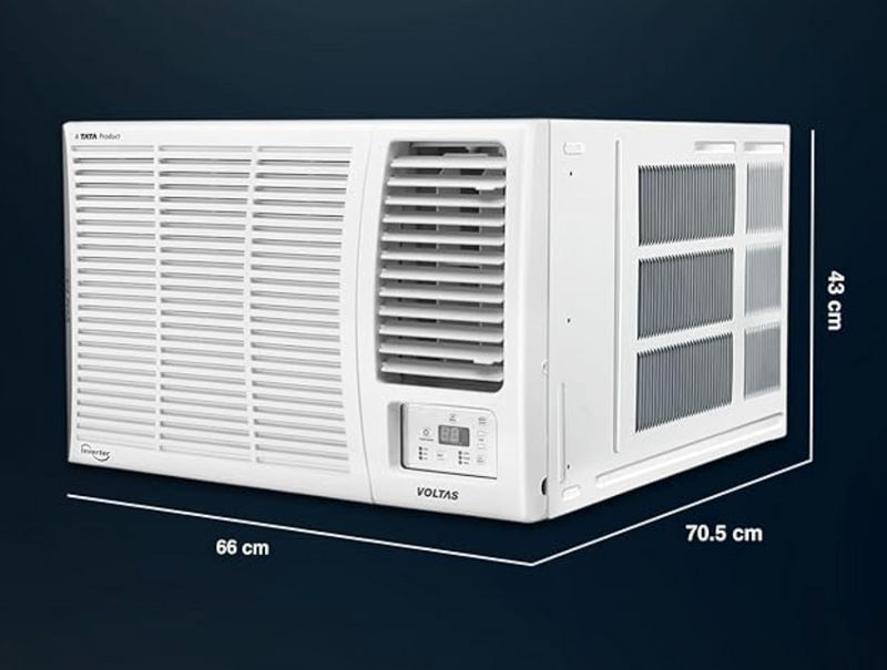 Voltas 1.5 ton 5 Star Inverter Window AC (Copper, 2-in-1 Cooling Modes, Anti-Dust Filter, 2-Way Swing, Memory Restart, Sleep Mode (185INV ELITE, White)-3